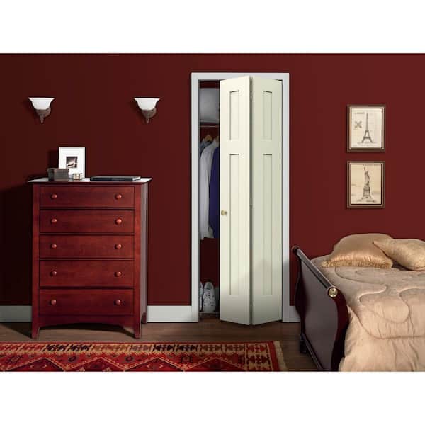 JELD-WEN 24 in. x 80 in. 3 Panel Craftsman Hollow Core Primed