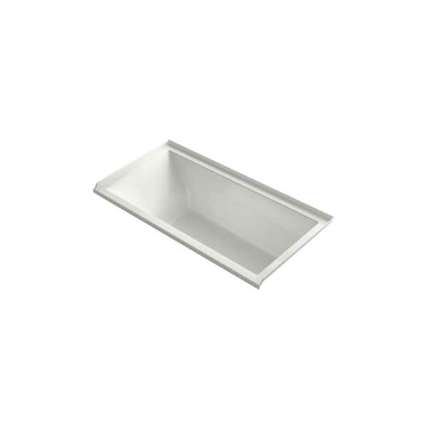 KOHLER Underscore 60 in. x 30 in. Rectangular Soaking Bathtub with Right-Hand Drain in Dune, VibrAcoustic Bask