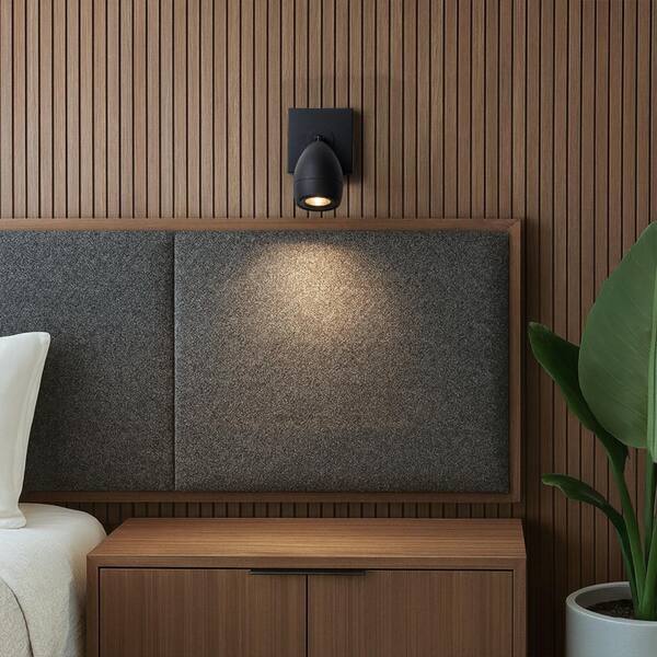 ALOA DECOR Modern Black Cordless Wall Sconce USB-C Rechargeable