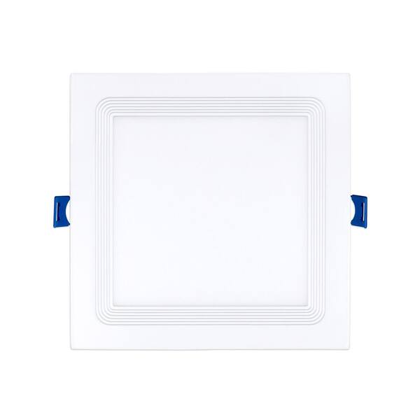 Leviton 6 in. Adjustable CCT Canless Square Shallow Ceiling IC Rated Remodel/New Construction Baffled Recessed Light Kit