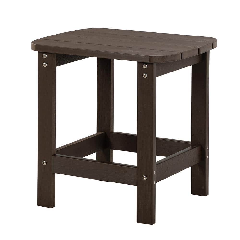 18.2 in. H Brown Plastic Outdoor Side Table