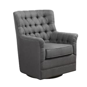 Rae Gray Swivel Glider Armchair