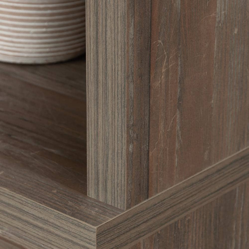 Pebble Pine Adjustable Brown MDF Library Hutch