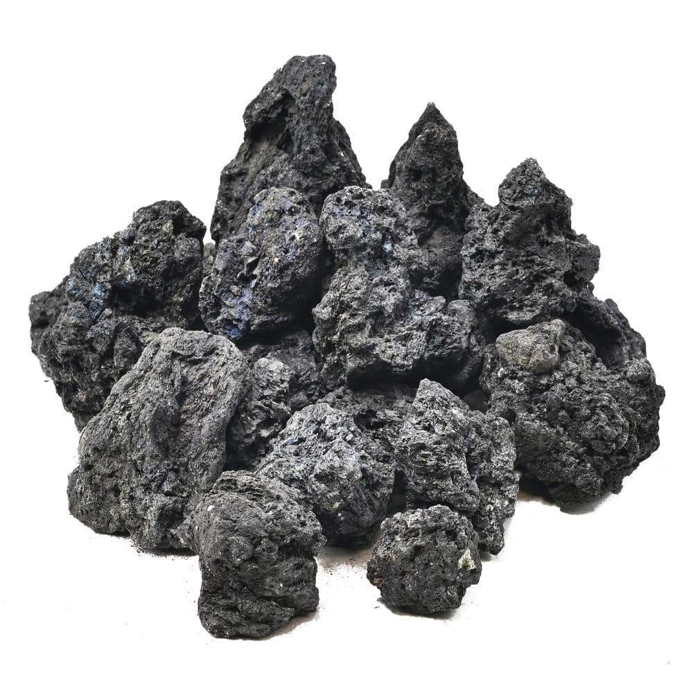 2 lb 1 to 2.5 in. Lava Rock Natural Porous Decorative Stones Black