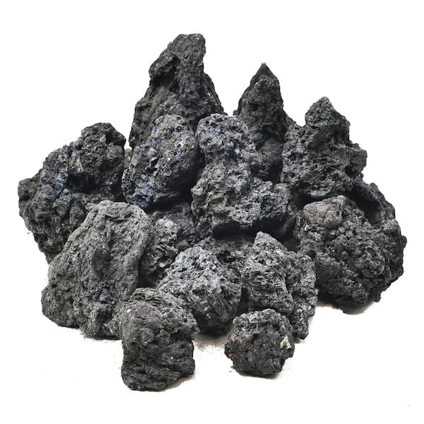 2 lb 1 to 2.5 in. Lava Rock Natural Porous Decorative Stones Black