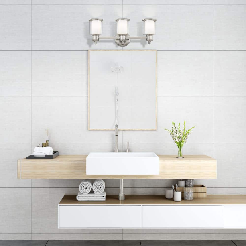 Middlebush Brushed Nickel 3-Light Vanity Fixture