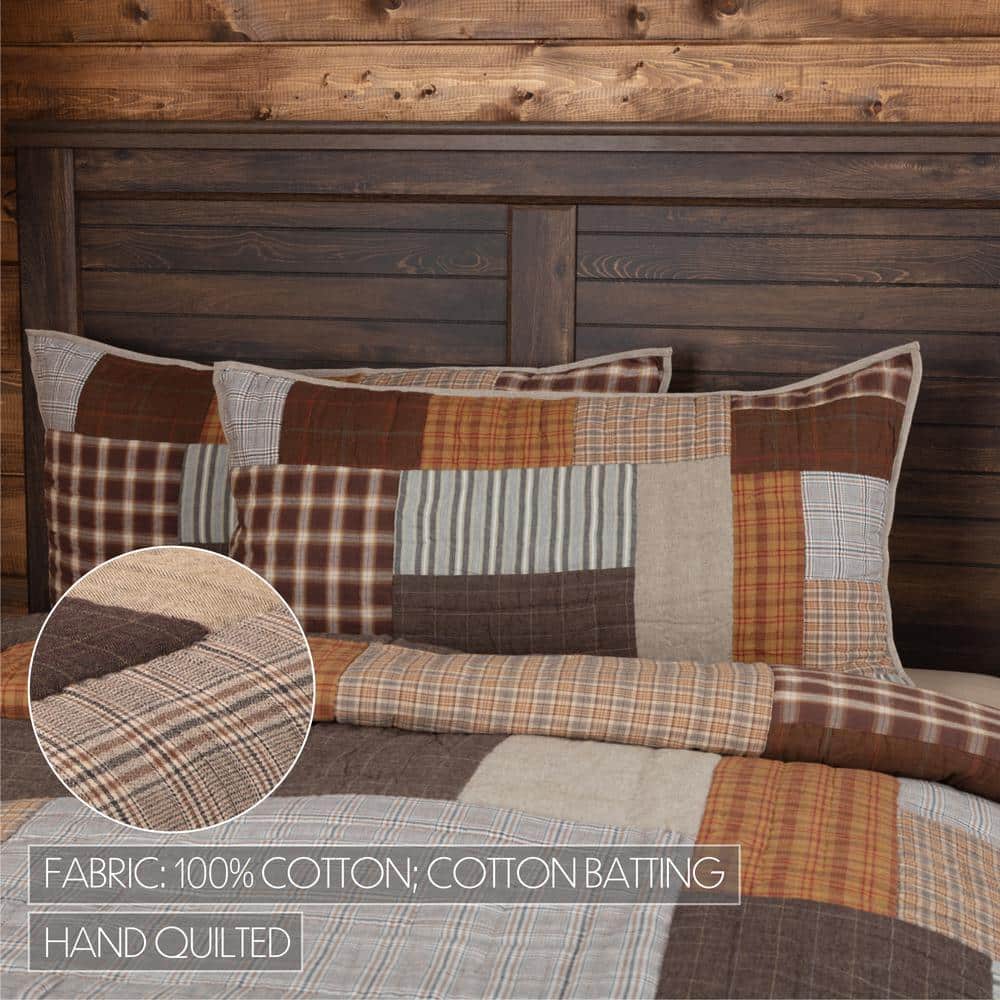 Rory King Patchwork Cotton Sham in Neutral Tones