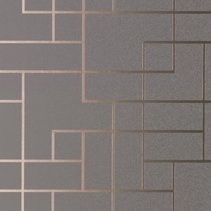Geometrics Dark Grey Wallpaper Sample