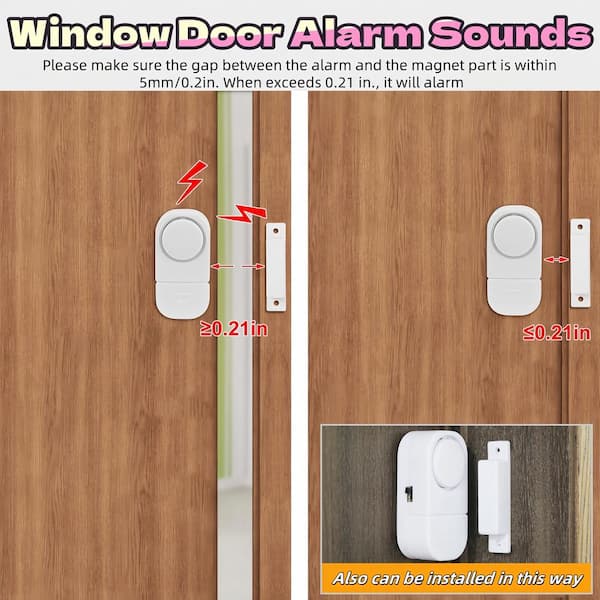 phyfalip Home Security Wireless Indoor Door/Window Magnetic