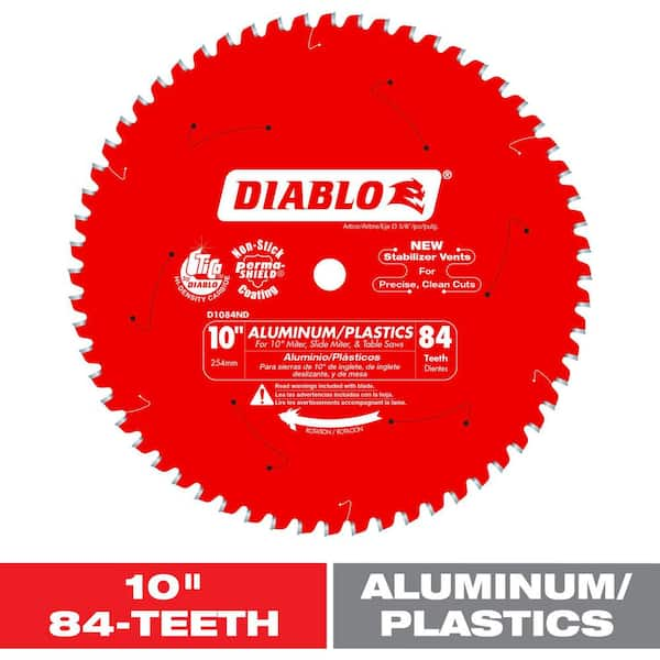 10in. x 84-Tooth Aluminum and Plastics Saw Blade