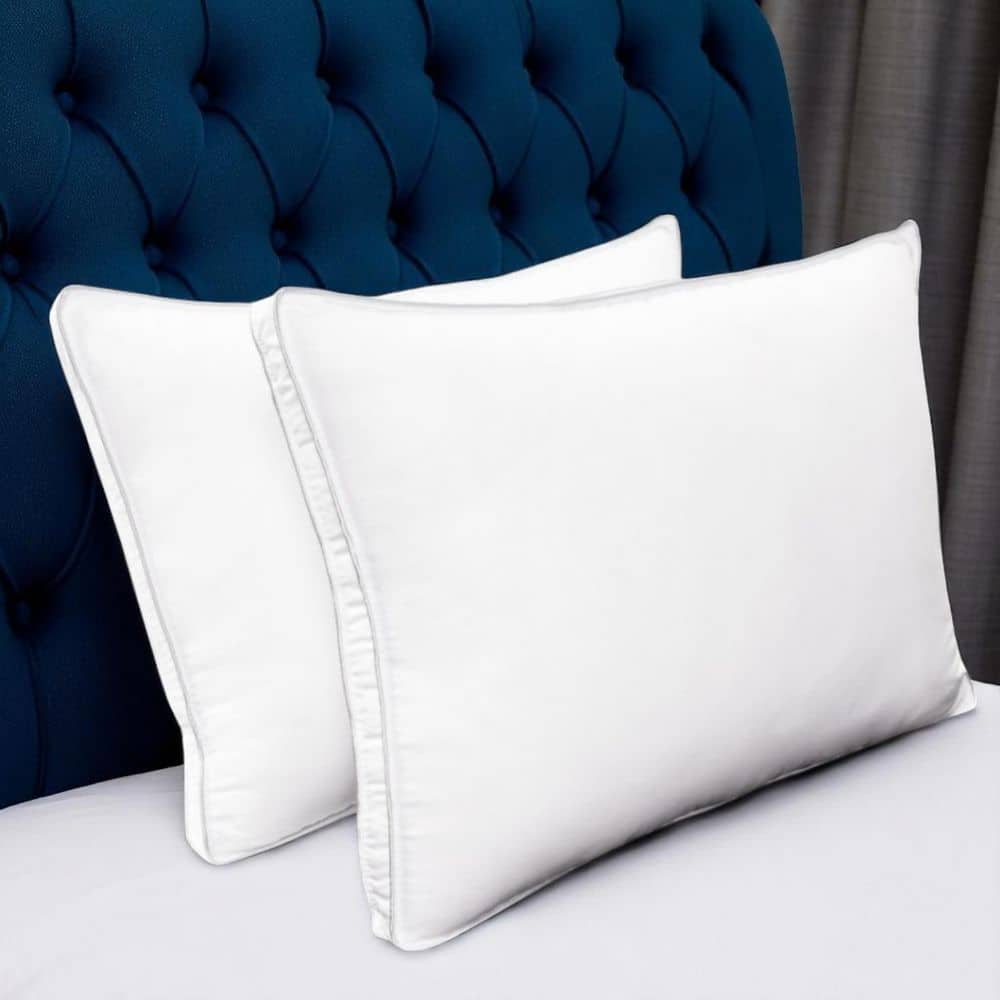 HomeRoots Set of Two Microfiber Down Alternative Medium