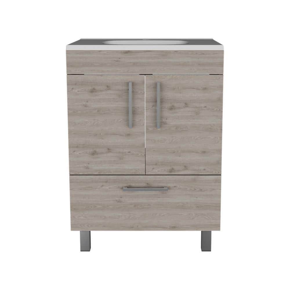 23.62 in. W x 17.71 in. D x 33.46 in. H Freestanding Bath Vanity in Light G