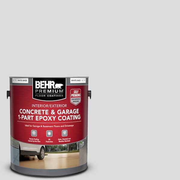 1 gal. #N530-1 Pixel White Self-Priming 1-Part Epoxy Satin Interior/Exterior Concrete and Garage Floor Paint