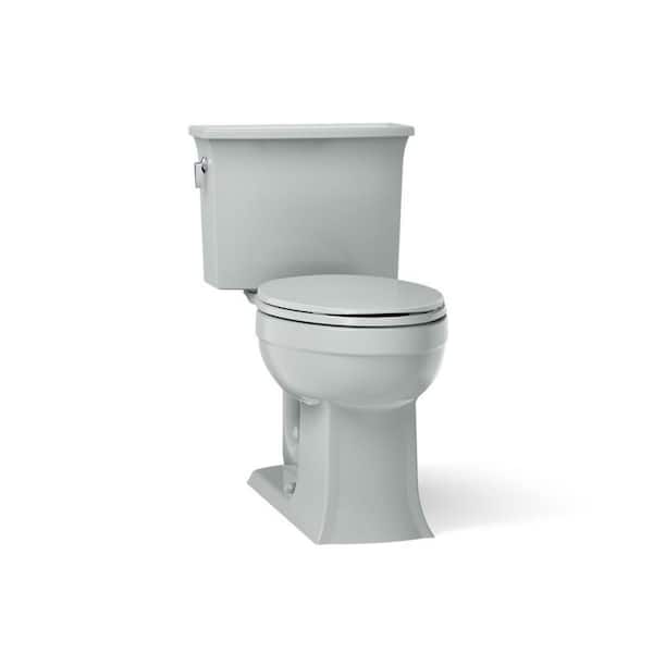 Archer 12 in. Rough In 2-Piece 1.28 GPF Single Flush Elongated Toilet in Ice Grey Seat Not Included