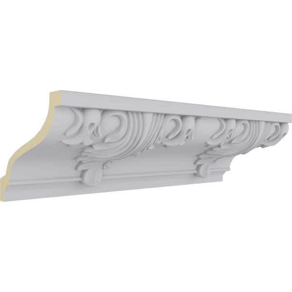 Ekena Millwork 7 in. x 8-3/4 in. x 94-1/2 in. Polyurethane Alexandria Crown Moulding