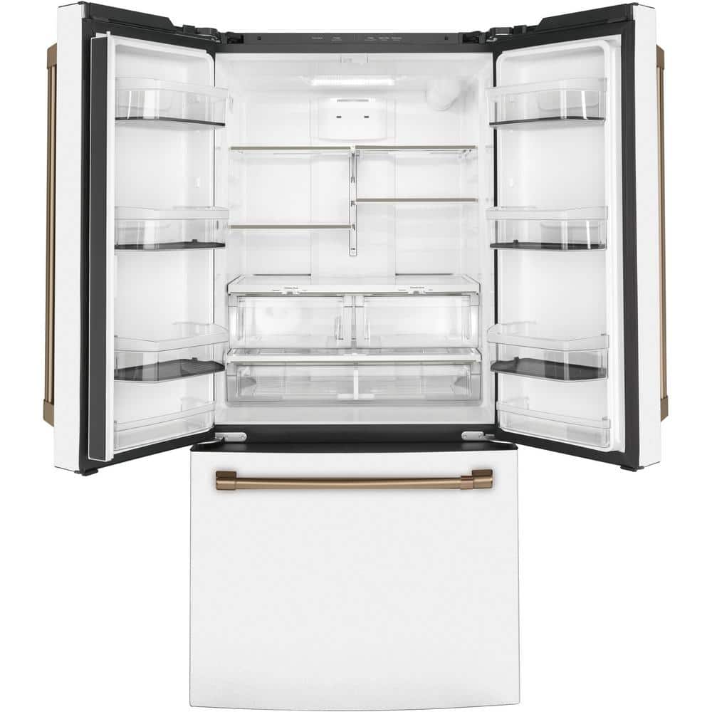 Matte White Smart French Door Refrigerator with Ice Maker