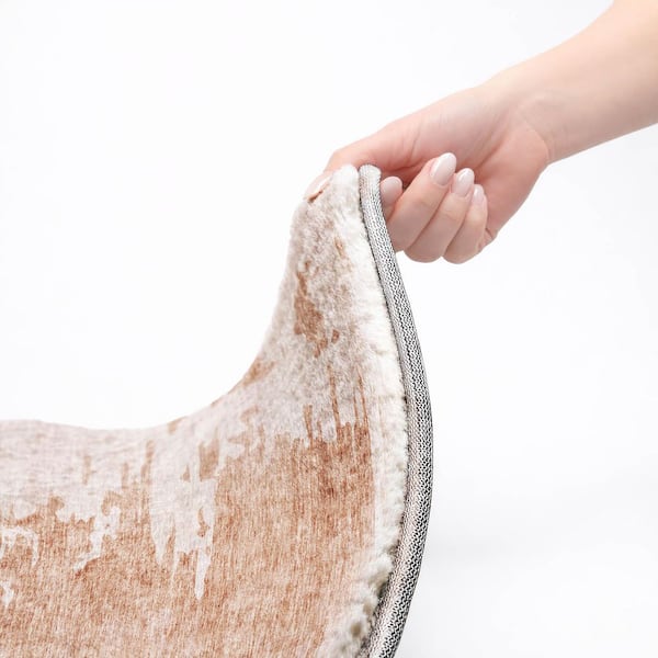 Dream Shag Premium Machine Washable Abstract ADS705 Terracotta 8 ft. x 10 ft. Area Rug