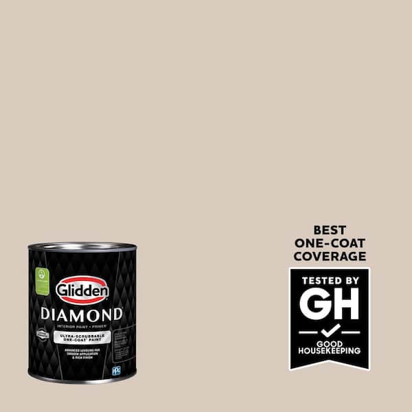 Glidden Diamond 1 qt. Bermuda Sand PPG1074-3 Satin Interior Paint with Primer