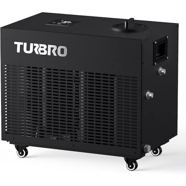 1-Person 9.3K BTU 0 jet Smart Ice Bath Cold Plunge Chiller Timer, Dual Filters, Ozone Generator, Wheels, Insulated Pipes