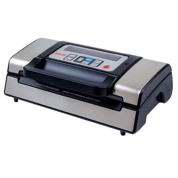 Silver Food Vacuum Sealer with 130 Watts, Kit Bags & Viewing Lid, Compact