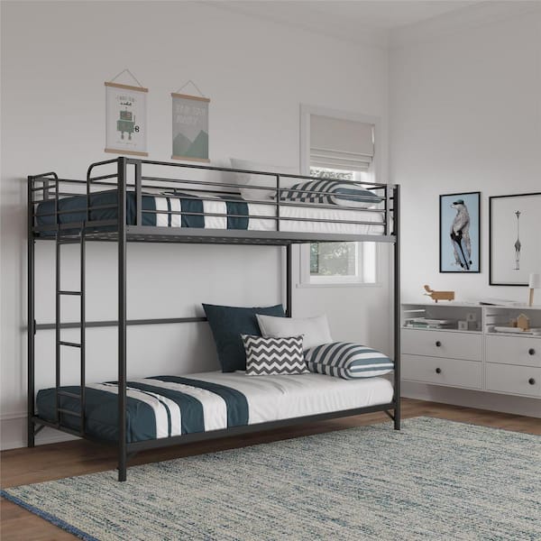 【未開封】TWINBIRD D-CUBE L HR-DB07 13L DHP Dixon Easy Assembly Twin Over Twin Metal Bunk Bed Black