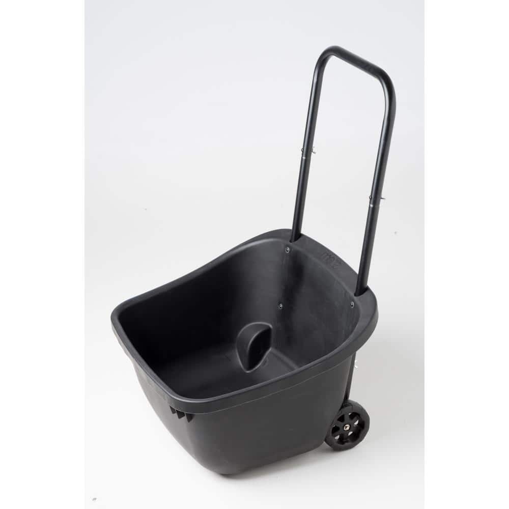 65 Gallon Black and Green Plastic Tumbler Composter with Cart