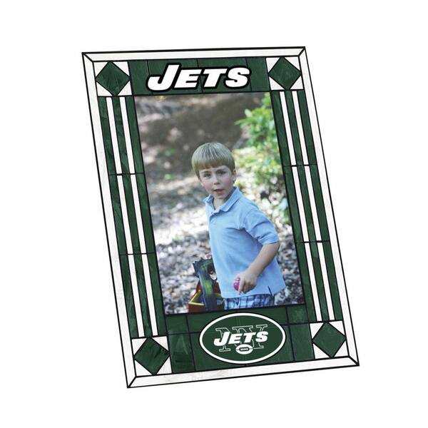 The Memory Company NFL - 4 in. x 6 in. Jets Gloss Multi Color Art Glass Picture Frame