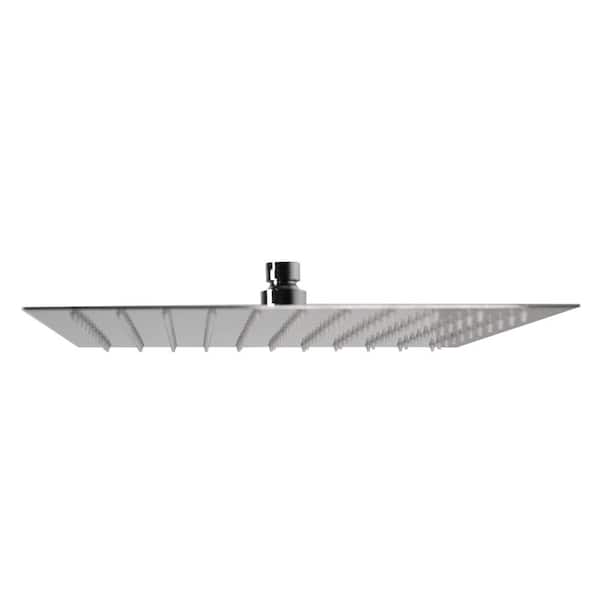 Westbrass 1-Pattern 12 in. Wall Mount Rain Fixed Shower Head in Polished Chrome