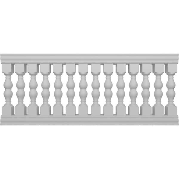 Ekena Millwork Fiberthane Avalon Balustrade 96 in. L x 42 in. H Fiberglass Railing Kit