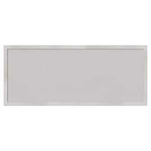 Svelte Silver Wood Framed Grey Corkboard 31 in. x 13 in. Bulletin Board Memo Board