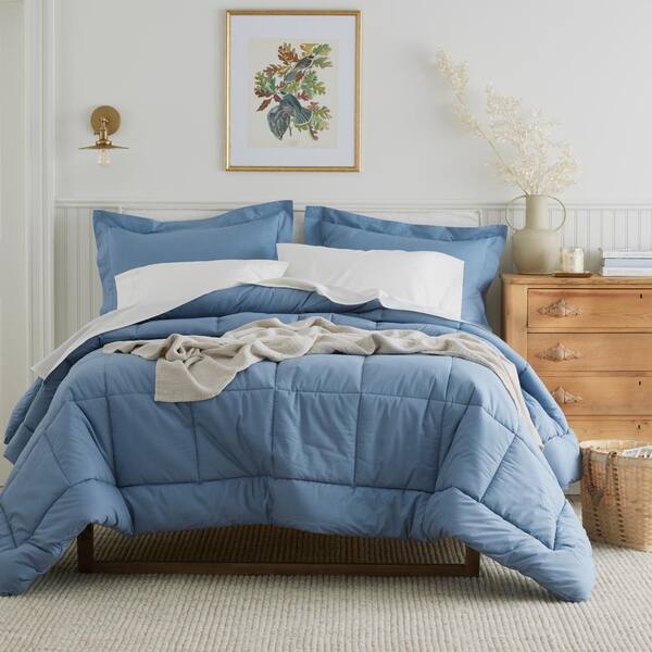 Company Cotton Slate Blue Twin/Twin XL Cotton Percale Comforter
