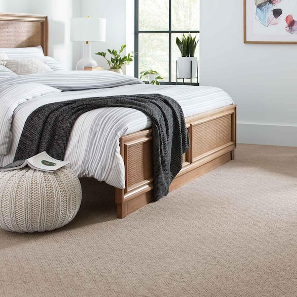 Pure - Dove - Gray 38 oz. Triexta Pattern Installed Carpet