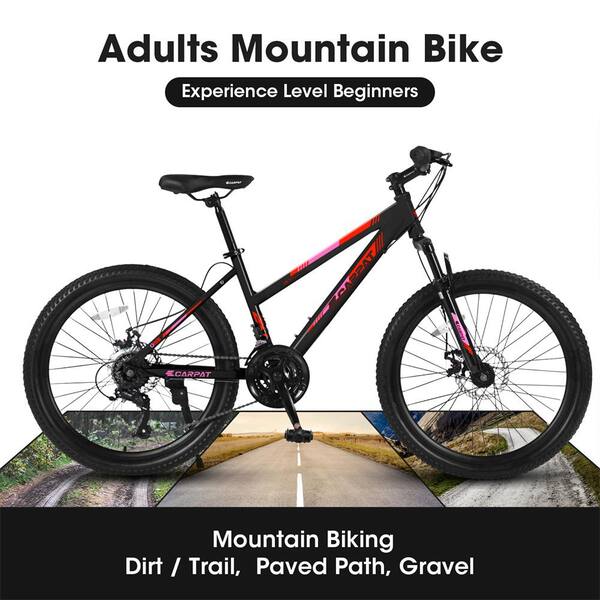 Afoxsos Black 26 in. Mountain Bike Shimano 21 Speed with Dual