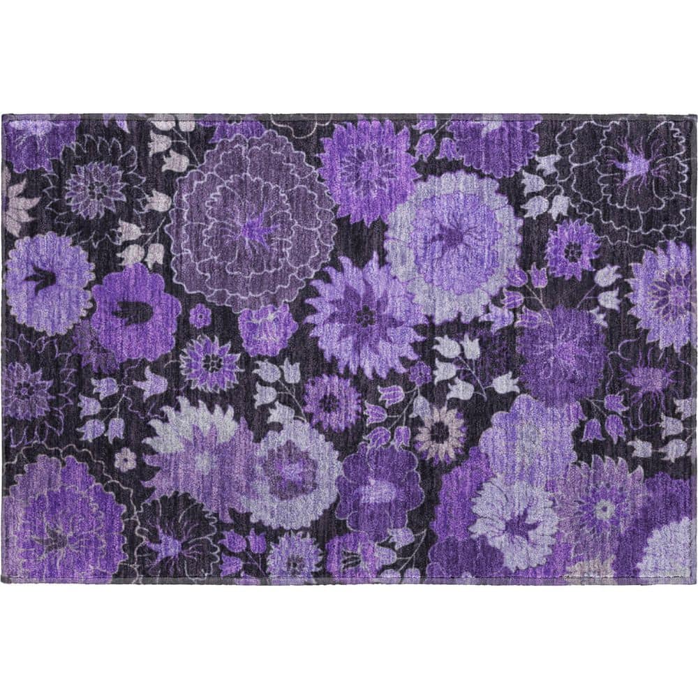 Mayfield Premium Machine Washable Abstract AMF2295 Purple 2 ft. x 3 ft. Accent Rug price history on PriceWatchPro
