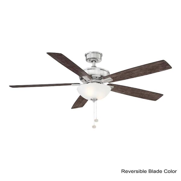 ぽ*う様 FaB Light & Shadow Convention Exclu Hampton Bay Blakeford 60 in LED Brushed Nickel DC Motor