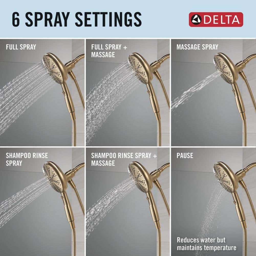 Champagne Bronze Multi-Head Wall Mounted Handheld Shower