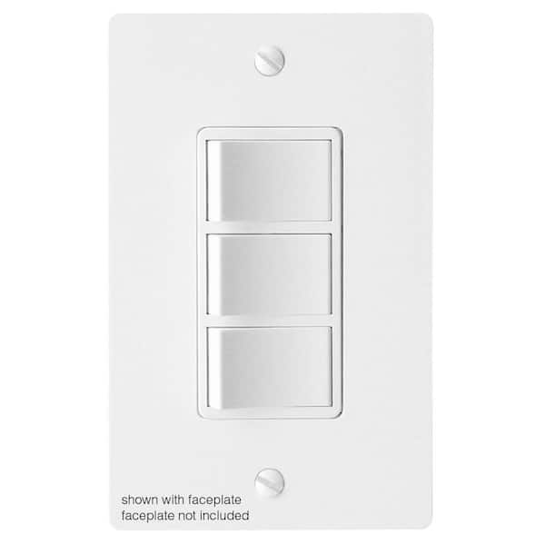 3-Function Rocker Combination Switch in White (120-Volt, 15 AMP)