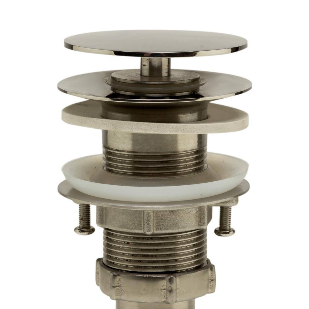 Polished Stainless Steel Mushroom Pop-Up Drain for Sink