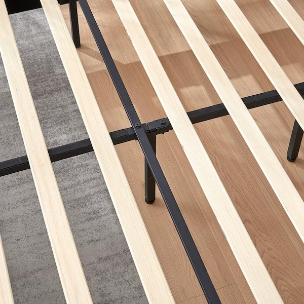 VECELO Upholstered Bed, Platform Bed with Adjustable