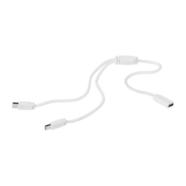 Generation Lighting Disk Lighting White "Y" Connector Cord