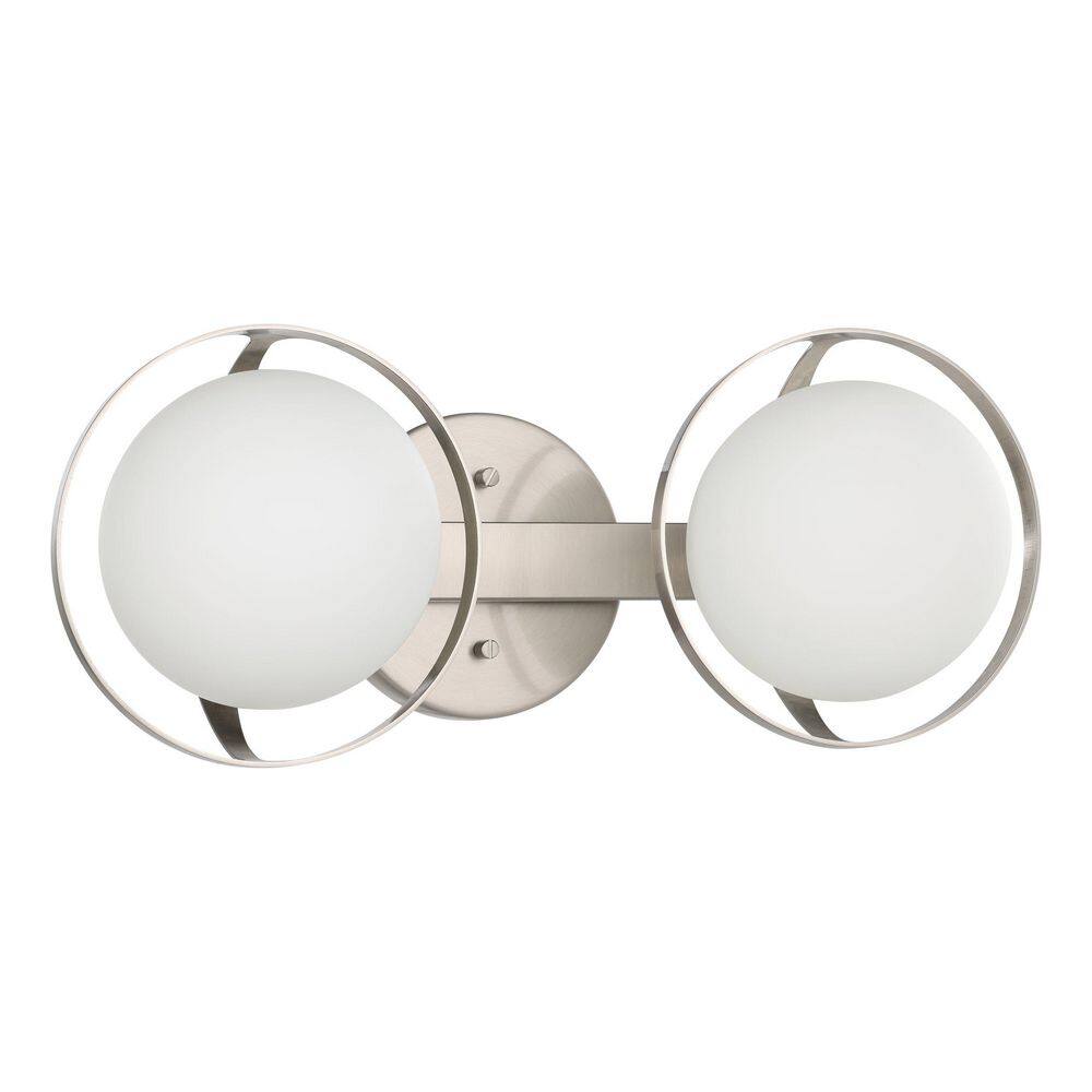 Parker 16-in. 2-light Brushed Nickel Vanity Light with Etched Opal Glass Shades price history on PriceWatchPro