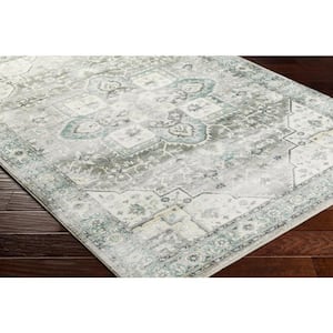 Erin 2 ft. x 3 ft. Cream/Emerald Oriental Indoor Area Rug