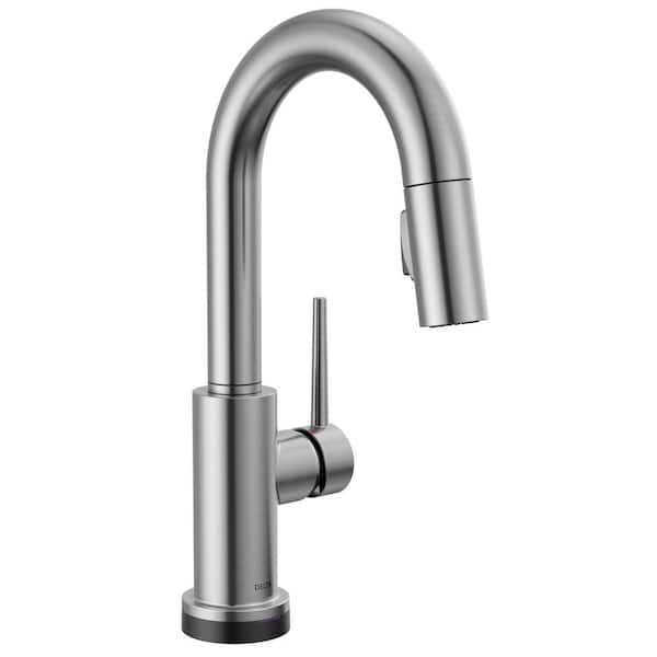 Delta Trinsic Touch2O with Touchless Technology Single Handle Bar Faucet in Arctic Stainless