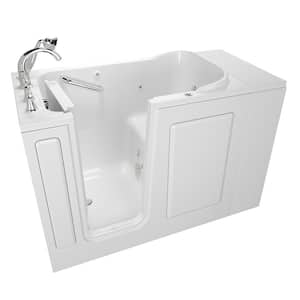 Exclusive Series 48 in. x 28 in. Left Hand Walk-In Whirlpool Bathtub with Quick Drain in White