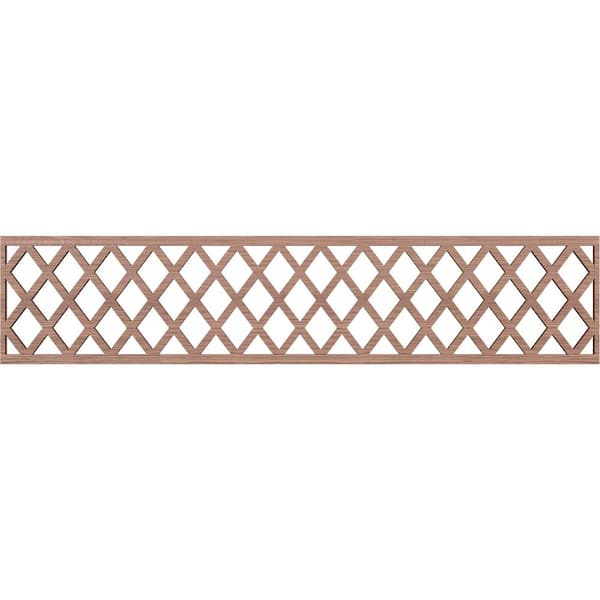 Ekena Millwork Manchester Fretwork 0.375 in. D x 46.75 in. W x 10 in. L Walnut Wood Panel Moulding