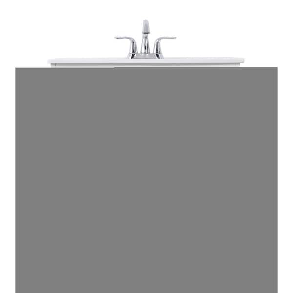 Unbranded Timeless Home 30.13 in. W x 18.5 in. D x 33.38 in. H Single Bathroom Vanity in White with White Ceramic Top and Basin