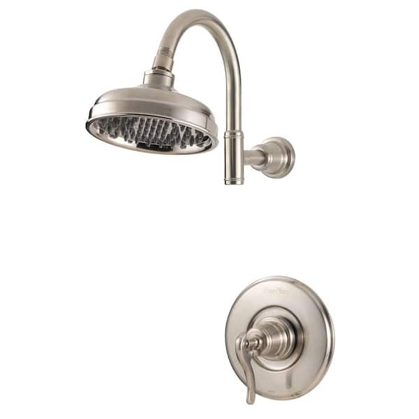 Pfister Ashfield 1-Handle Shower Faucet Trim Kit in Brushed Nickel (Valve Not Included)