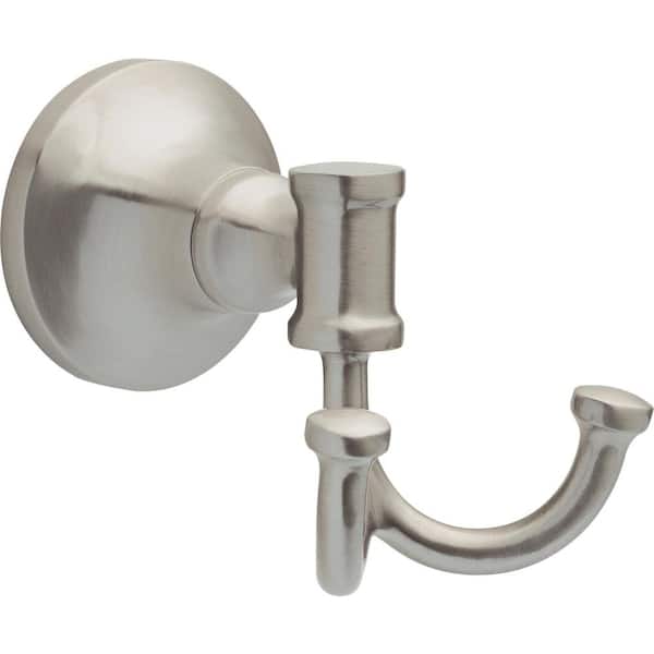 Chamberlain Double Towel Hook Bath Hardware Accessory in Brushed Nickel