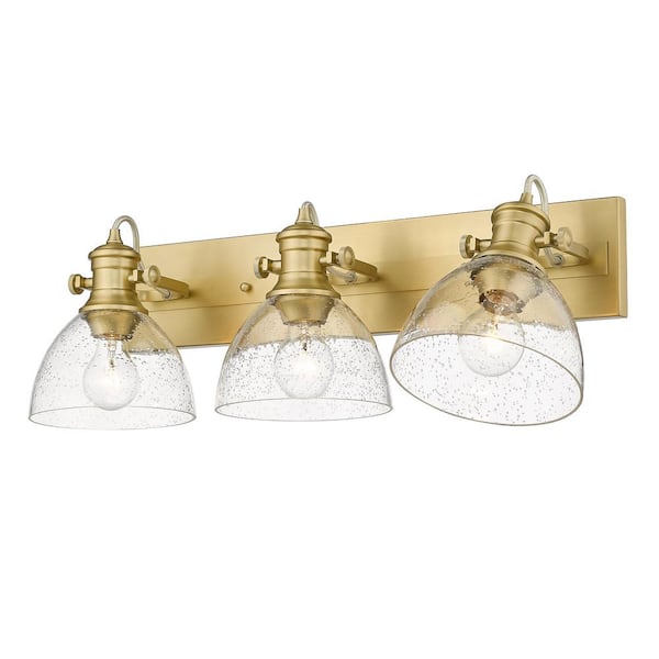 Golden Lighting - Hines 23.13 in. 3-Light Brushed Champagne Bronze Vanity Light