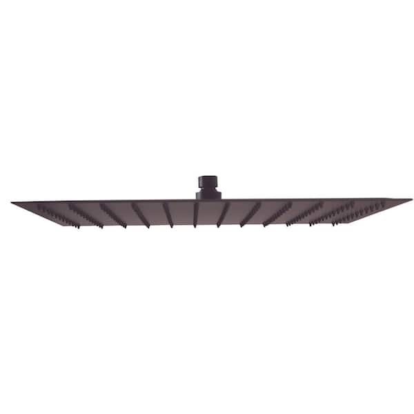 1-Pattern 16 in. Wall Mount Square Rain Fixed Shower Head in Oil Rubbed Bronze